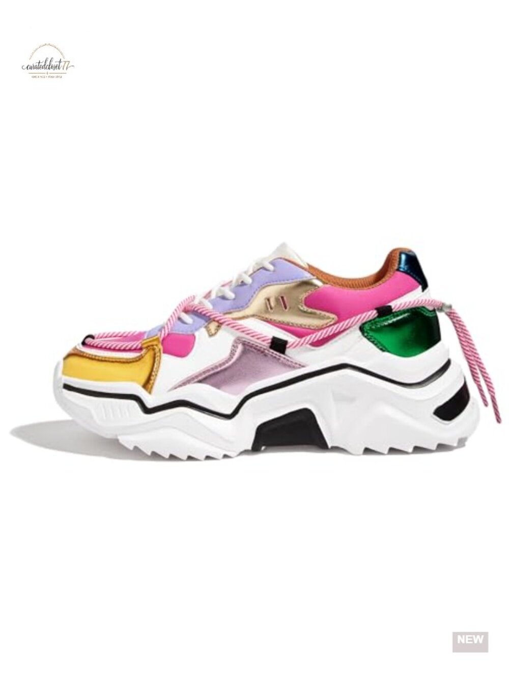 Platform Chunky Dad Sneakers Lightweight Lace-Up Casual Walking Shoes